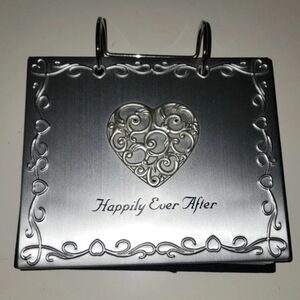 3D Standing Happily Ever After Silver Photo Album Love Marriage Married Forever
